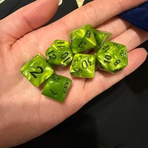 Custom Acid Green Green Dice Set